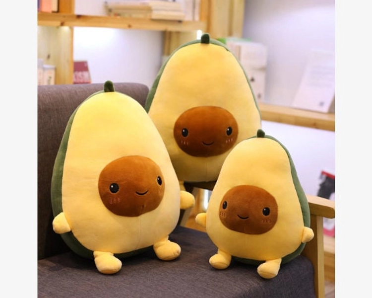 Cute Avocado Stuffed Plush Toy Soft Baby Doll Cartoon Fruit Pillow Sofa Cushion kids Girls Christmas birthday Gifts