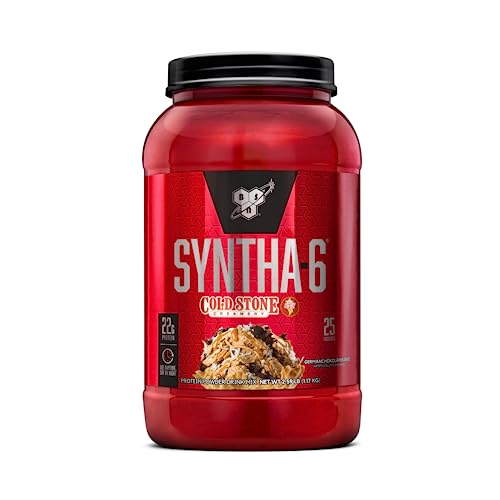 BSN Syntha-6 Whey Protein Powder, Cold Stone Creamery- Germanchökolätekäke Flavor, Micellar Casein, Milk Protein Isolate Powder, 25 Servings - Germanchökolätekäke - 25 Servings (Pack of 1)