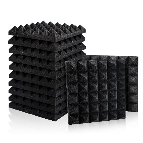 12 Pack Set Acoustic Foam Panels, Studio Wedge Tiles