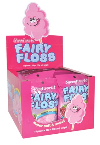 Sweetworld Fairy Floss, 18 x 15 Grams