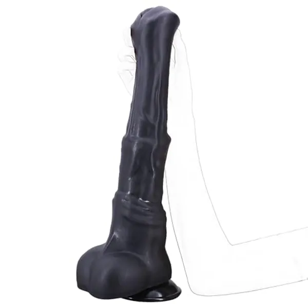 Horse Dildo,15 inch Black Realistic Dildos Huge Thick Dildo Anal Sex Toy with Suction Cup for Men Women Gay Couple - Black