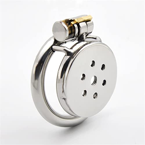 Stainless Steel Flat Chastity Lock Anti-Escape for Men,Chastity Devices High Comfort, Dark Lock Design, Good Concealment, Penis Cage (Color : 33, Size : 45MM) - 45MM - 33