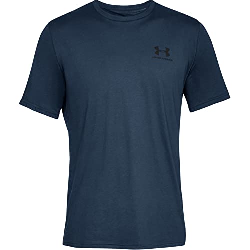 Under Armour Men's Ua Sportstyle Lc Ss Super Soft Men's T Shirt for Training and Fitness, Fast-Drying Men's T Shirt with Graphic (Pack of 1) - L - Academy / / Black