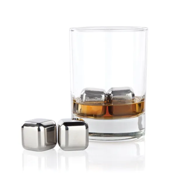 Glacier Rocks Set of 4 Small Stainless Steel Cubes