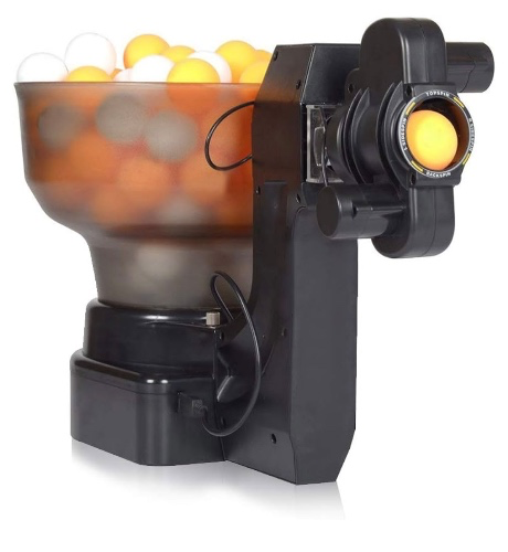 ZXMOTO Table Tennis Robot Ping Pong Robot Machine with 36 Different Spin Balls Automatic Ping Pong Ball Machine for Training - 