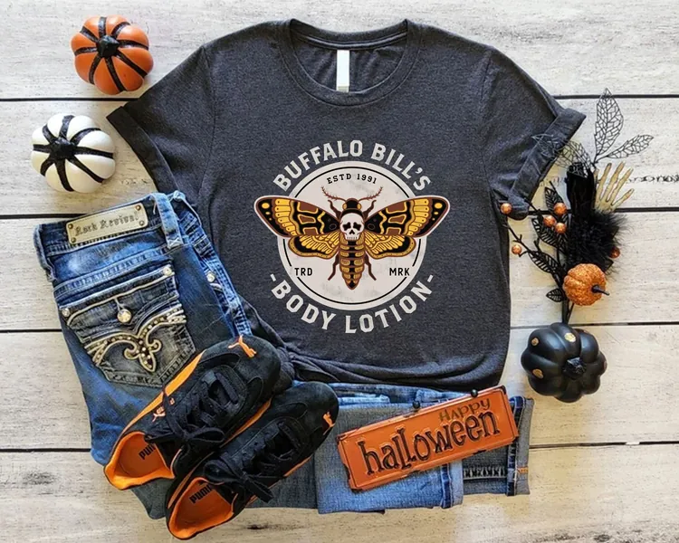 Buffalo Bill's Body Lotion Shirt, Halloween Shirt, Creepy Cool Tshirt, Trendy Halloween Shirt, Est 1991 Silence Of the Lambs Horror Movie