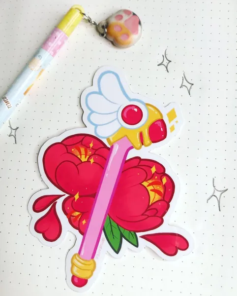 Card Captor Sakura Magical Girl Wand Sticker