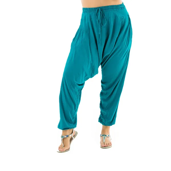 Solid Savannah Harem Pants by Buddha Pants® - Sky / L