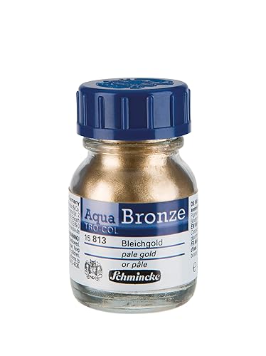 Schmincke - Aqua-Bronze, rich gold, 20 ml, 15 811 032, shiny metallic effects on gouache and watercolour paintings, paper, cardboard, painting board, canvas