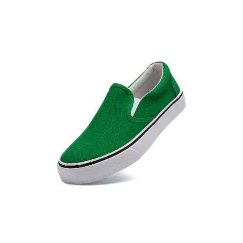 Low-Top Slip Ons Women's Fashion Sneakers Casual Canvas Sneakers for Women Comfortable Flats Breathable Padded Insole Slip on Sneakers Women Low Slip on Shoes - 8 - Emerald Green
