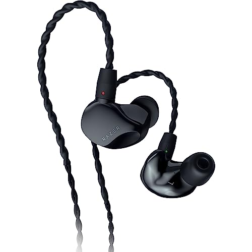Razer Moray - Ergonomic In-ear Monitor for All-day Streaming (Hybrid Dual-driver Acoustic Design, Ergonomic Low-profile Shape, Superior Passive Noise Isolation) Black