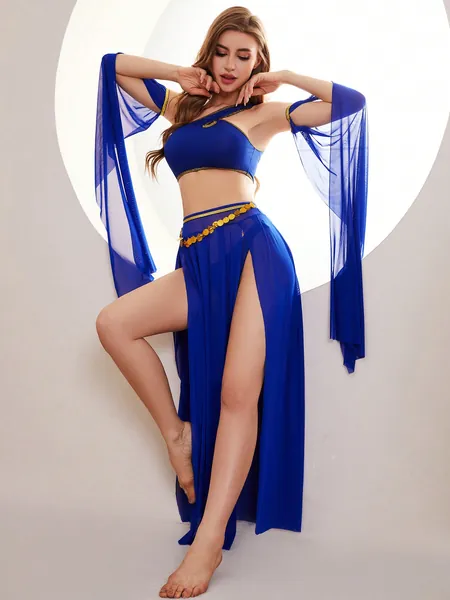Conjunto De Mono De Un Hombro Para Mujer De Color Sólido