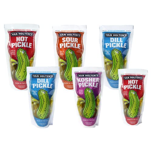 Van Holten's Pickles - Paquete de 6 bolsas de pepinillos encurtidos variados
