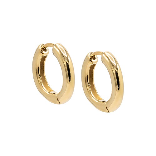 Classic Tube Huggie Earring - Gold / 18 MM