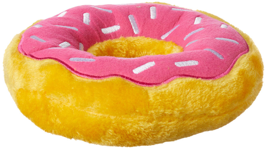 ZippyPaws ZP864 Jumbo Donutz 26.5cm Dia, Strawberry, One Size - Jumbo - Strawberry