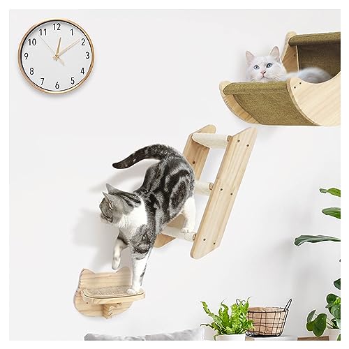 NFINIX Wall Cat Furniture - Wall Cat Shelves - Cat Furniture Wall - Wall Cat Hammock - Cat Wall Set - Cat Walls - Cat Wall Shelves for Big Cats - Wall Mounted cat Shelf - Cat Friendly Shelves - 3PCS