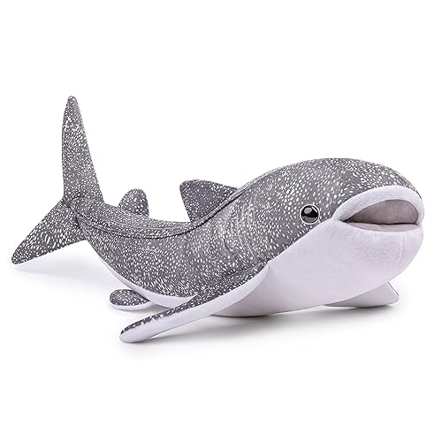 FRANKIEZHOU Simulation Giant Whale Shark Plush,Stuffed Animal,Plush Toy,Soft Toy,Stuffed Toy,Cuddly Toys,Gifts for Kids,Gray 31.5 Inches - Gray Whale Shark 31.5in