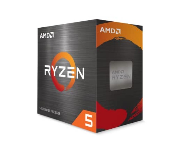 AMD Ryzen™ 5 5500 6-Core, 12-Thread Unlocked Desktop Processor with Wraith Stealth Cooler, Ceramic Gray