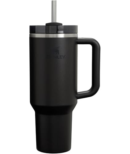 Stanley Quencher H2.0 FlowState Stainless Steel Vacuum Insulated Tumbler with Lid and Straw for Water, Iced Tea or Coffee - 40 oz - Black 2.0