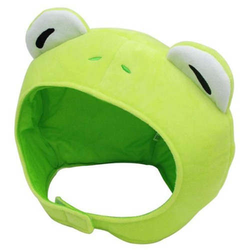 Frog Cap Green Plush Frog Shaped Hat Cap Headwear Funny Novelty Plush Hat Funny Novelty Plush Hat for Birthday Carnival Party Favors