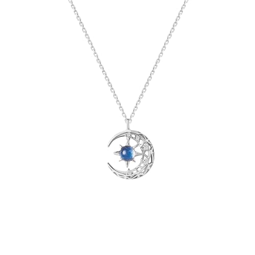 Jasmine Star-moon Pendant Necklace for Women Girls Star-moon Jewelry Gift