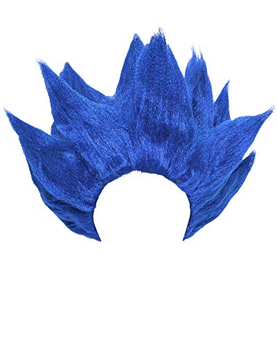 miccostumes Men's Cosplay Wig Spiky Synthetic Short Hair - Blue