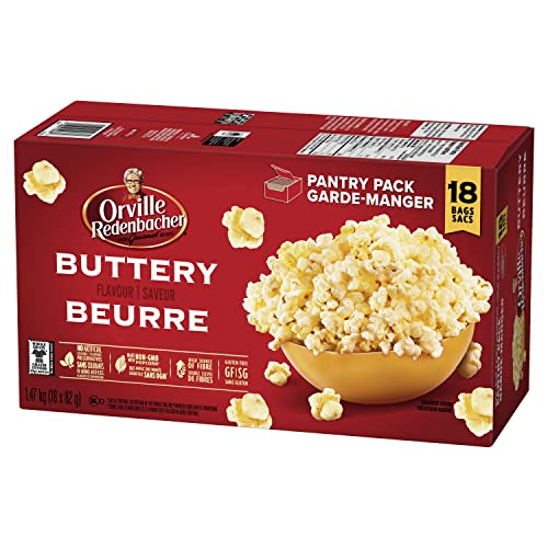 Orville Redenbacher Microwave Popcorn, Buttery (18 Pack)