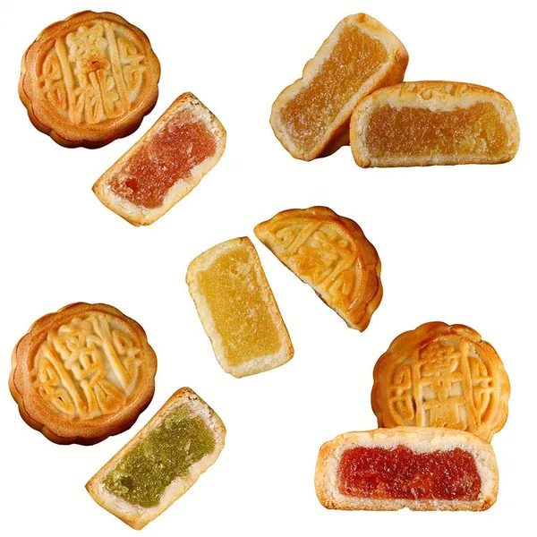 HELENOU666 Mooncake Chinese Mid-Autumn Festival Traditional Mini-Mooncake 9-Flavor Mixed Fruit Moon Cake 20pcs - 7