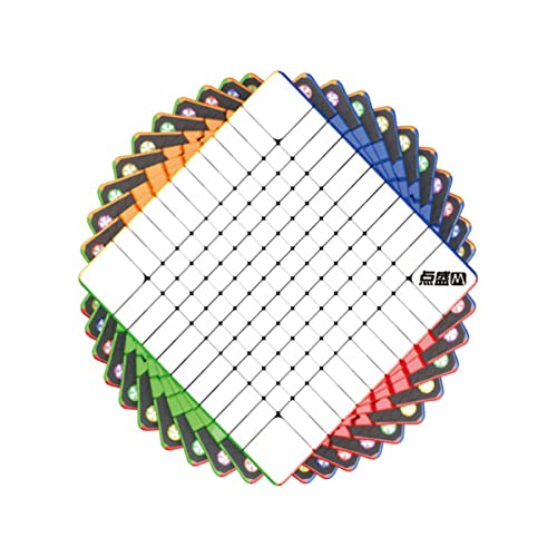 HELLOCUBE DianSheng Galaxy 11 M Magnetic 11x11 Speed Cube Stickerless 11x11x11 M Puzzle Magic Cube（Black Kernel）