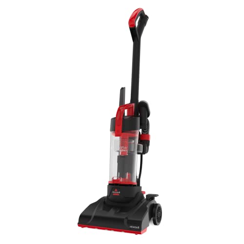 BISSELL CleanView Compact Upright Vacuum, Fits In Dorm Rooms & Apartments, Lightweight with Powerful Suction and Removable Extension Wand, 3508, Red,black - CleanView Compact