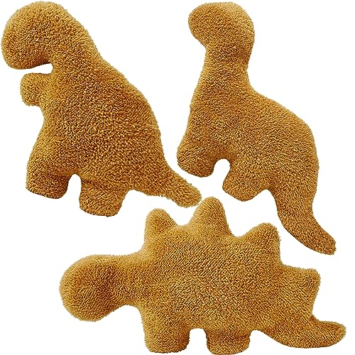 3 Pack Large Dino Chicken Nugget Pillow 