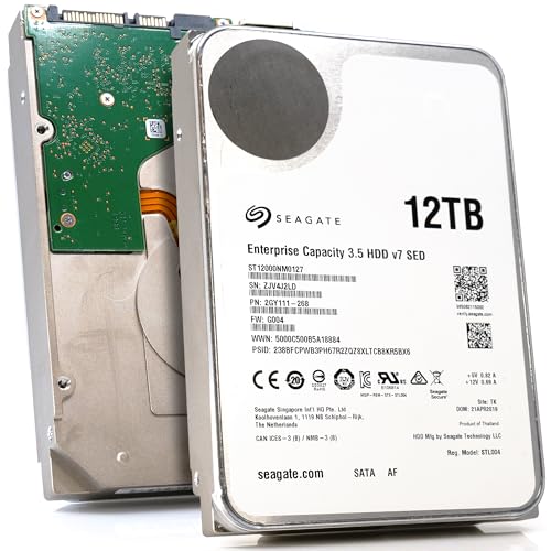 Seagate Exos x12 12TB SATA 6Gb/s 256MB Cache Enterprise Hard Drive 3.5in (ST12000NM0127) (Renewed)
