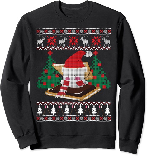 S'mores Ugly Christmas Campfire Holiday Camping Xmas Gift Sweatshirt