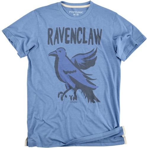 Popfunk Official Harry Potter Hogwarts Houses Slim Fit Ultrasoft Tri-Blend T-Shirt Collection - X-Large The Ravenclaw - Blue