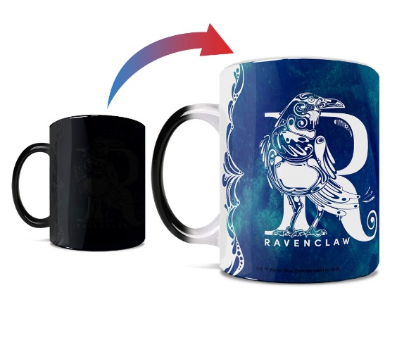 Harry Potter - Ravenclaw - Aguamenti - One 11 oz Morphing Mugs Color Changing Heat Sensitive Ceramic Mug – Image Revealed When HOT Liquid Is Added! - 