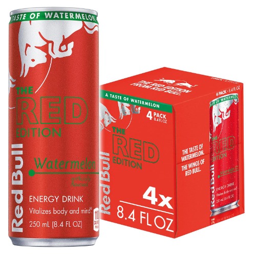 Red Bull Drink, Watermelon, 8.4 Fl Oz (4 Pack) - Watermelon 8.4 Fl Oz (Pack of 4)