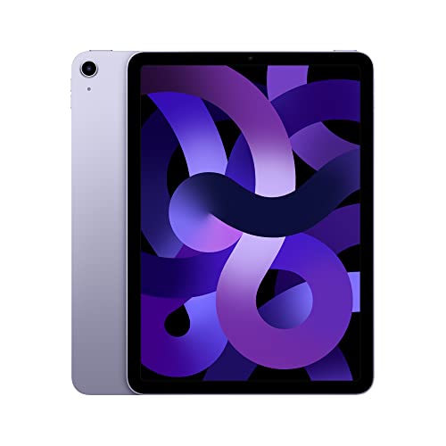 Apple iPad Air (5th Generation): with M1 chip, 10.9-inch Liquid Retina Display, 64GB, Wi-Fi 6, 12MP front/12MP Back Camera, Touch ID, All-Day Battery Life – Purple - WiFi - 64GB - Purple - Without AppleCare+