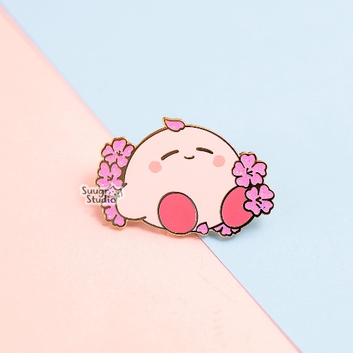 Sakura Poyo Hard Enamel Pin - [B Grade] / Simple Rubber Back