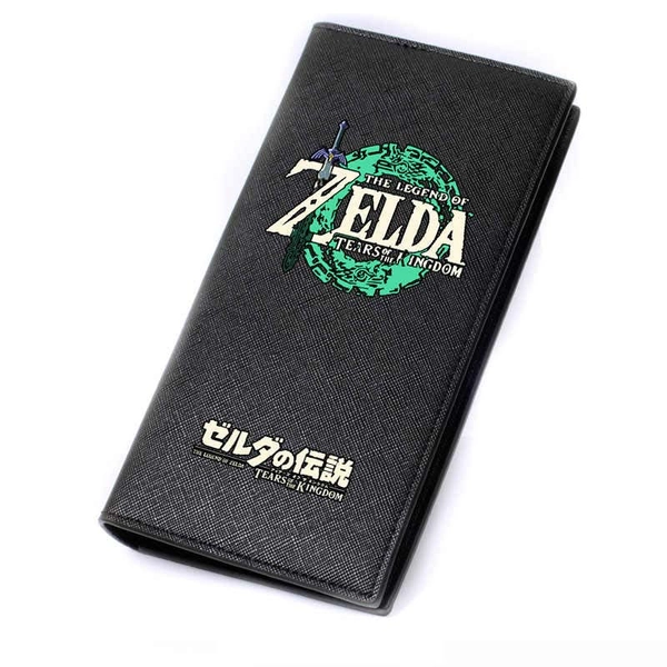 Legend of Zelda Wallet Breath of the Wild Gift Zelda Gifts Black Billfold Wallet - C / Large