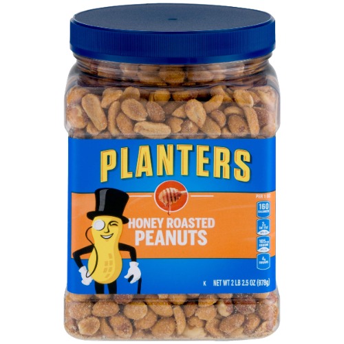 PLANTERS Honey Roasted Peanuts | Premium Quality Peanuts | Sweet and Salty Snack | Sweet Peanut Snack | Nutritious Snacks & Nuts | Wholesome Snacking | Kosher, 34.5 oz. Resealable Jars (Pack of 2) - 