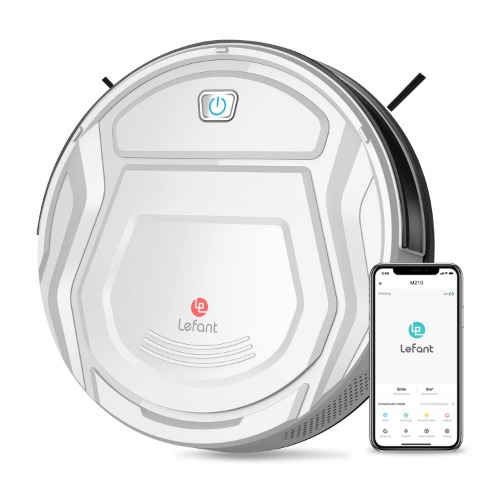 Lefant M210 Robot Vacuum Cleaner, 1800Pa Strong Suction, 7.6cm Thin, Automatic Self-Charging Small Robotic Vacuum, Wi-Fi/App/Alexa Control, Ideal for Pet Hair Hard Floor and Carpet