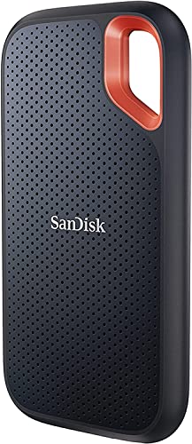 SanDisk 1TB Extreme Portable SSD - Up to 1050MB/s, USB-C, USB 3.2 Gen 2, IP65 Water and Dust Resistance, Updated Firmware - External Solid State Drive - SDSSDE61-1T00-G25 - Black - 1TB