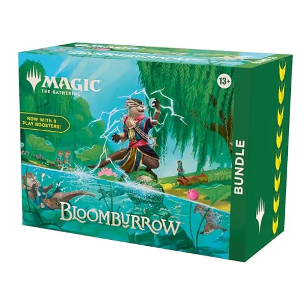 Magic: The Gathering Bloomburrow Bundle - 9 Play Boosters, 30 Land cards + Exclusive Accessories