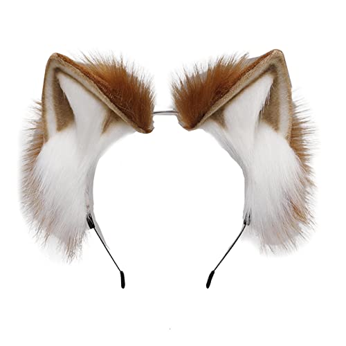 1 Paar Fuchsohren-Haarspangen Aus Plüsch – Dunkellila & Rosa, Ca. 10 Cm, Für Cosplay & Alltag