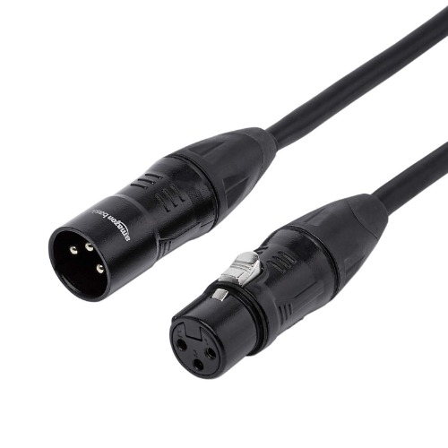 Amazon Basics XLR 4-Conductor Star Quad Balanced Microphone Cable - 6-Foot, Black - 6-Foot Cable