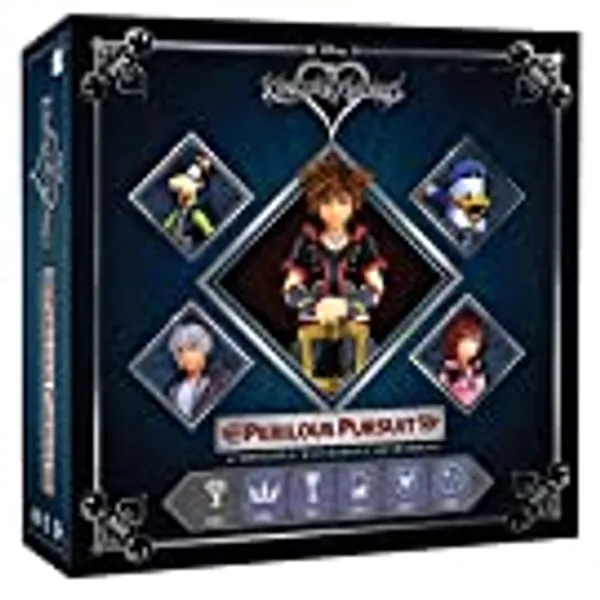 USAOPOLY Kingdom Hearts Perilous Pursuit Board Game | Play As Sora, Donald, Goofy, Kairi, and Riku | Dice Game Based on Kingdom Hearts Video Game Series | Officially Licensed Disney Game