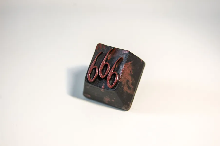 666 Splatterhouse Artisan Keycap for Cherry MX Mechanical Gaming Keyboards
