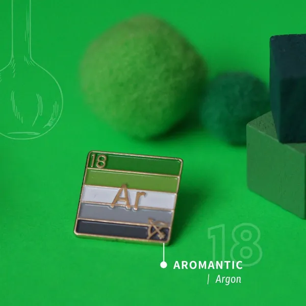 Aromantic Pride Badge