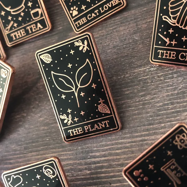 The Plant Tarot Card Enamel Pin
