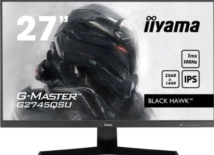 Iiyama G-Master Black Hawk G2745QSU-B1 - LED-monitor - 27" IPS - 2560 x 1440 WQHD - 100Hz - 1 ms